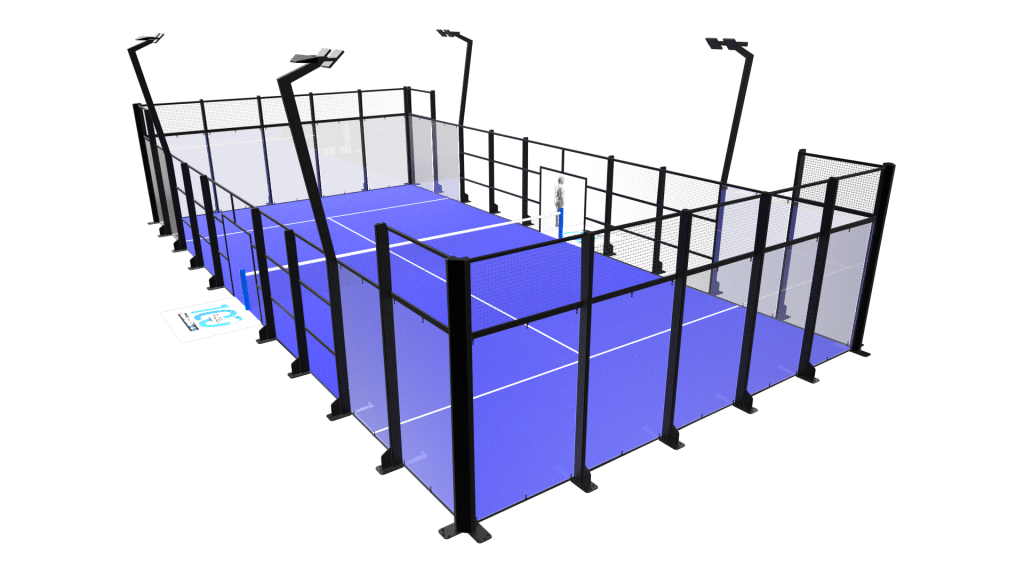 plan 45 degré terrain padel