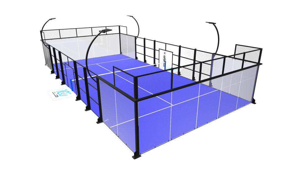 plan angle 45 terrain padel